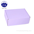 Boîte d&#39;impression d&#39;emballage de soins de la peau Cutom Purple Mailer Boxes